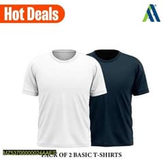 Men's Stitched Jersey Plain T-Shirt, Pack of 2