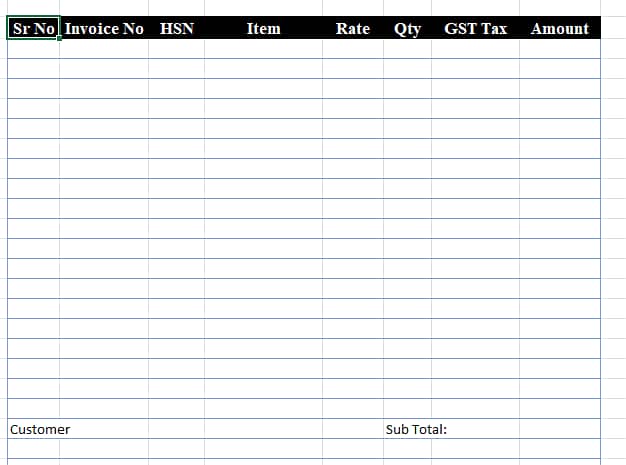 Auto Invoice Stock in Excel - Auto Invoice Generate - PDF Option 2