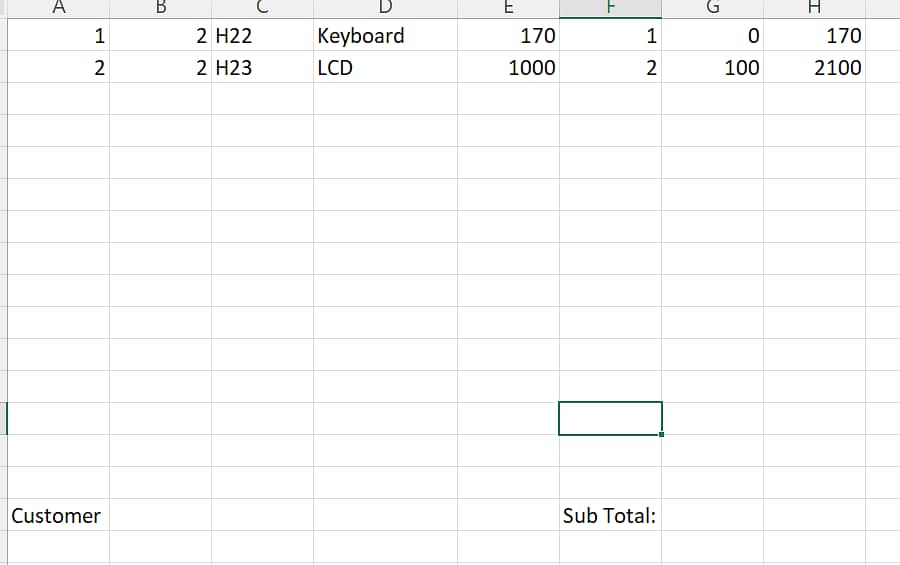 Auto Invoice Stock in Excel - Auto Invoice Generate - PDF Option 4