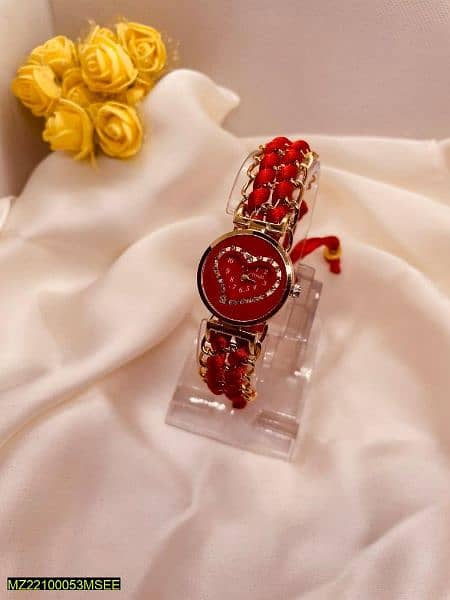 Stylish Red Bracelet Watche for Girls 2