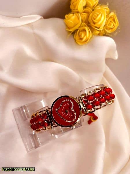 Stylish Red Bracelet Watche for Girls 3