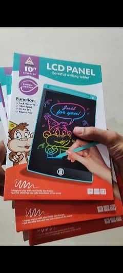 LCD Writing Tablet for Kids Multicoloured