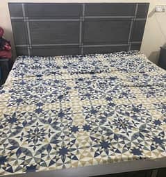 King size bed with mattress moving out urgent sale
