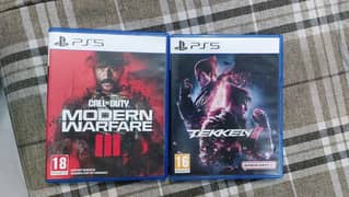 Call of Duty Modren Warfare 3 and Tekken Eight for Playstation 5