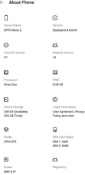 Display Finger Print, OPPO RENO Z 8/256 with Box and Charger 4