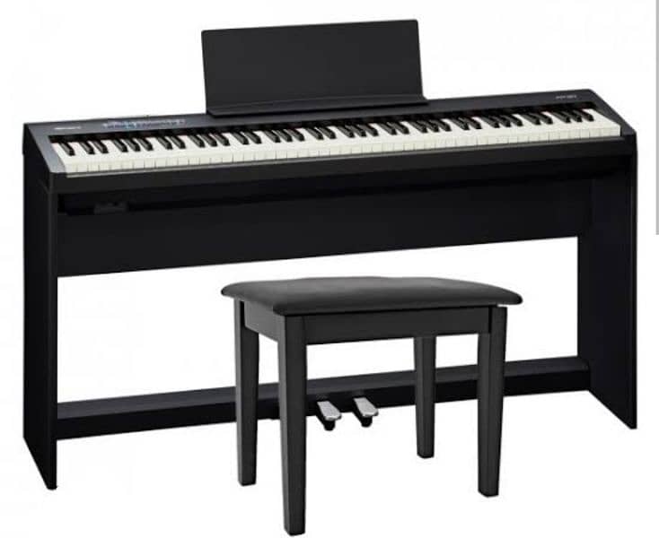 Roland FP-30 88-key Digital piano with original stand & 3pedal unit 0