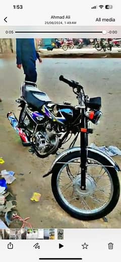 Honda CG125 Total Genuine Black colour First Owner