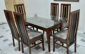 New Stylish 6 Chairs Set of Lacker Dinning Table