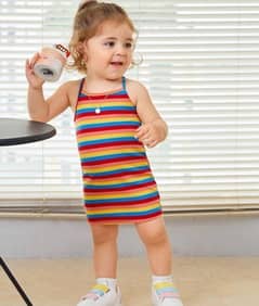 Baby Rainbow striped dress