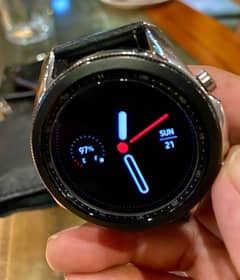 SAMSUNG GALAXY WATCH 3 WITH DOCK 46MM STAINLESS STEEL EDITION .