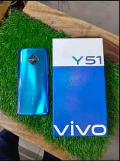 vivo y51 condition 10 by 10 with box new phone