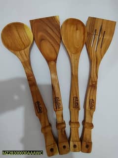 pack of 4 wooden spoons big size