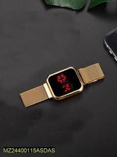 LED Display Digital Watch With Magnetic Strap.