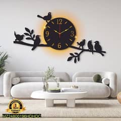 Sparrow design laminated wall clock with backlight