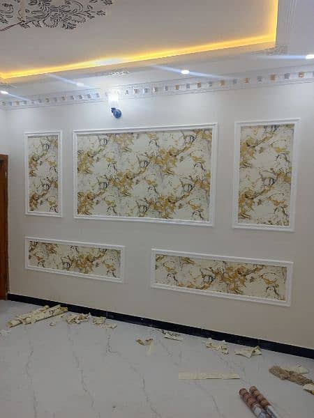 wallpaper pvc panel wooden floor vinyl floor 1