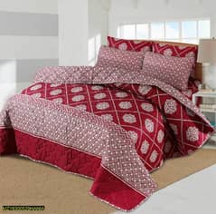 6 piece's double bedsheet printed comforter set