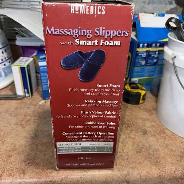 Homedics Solemates Memory Foam Slippers With Massage Size M/L 0