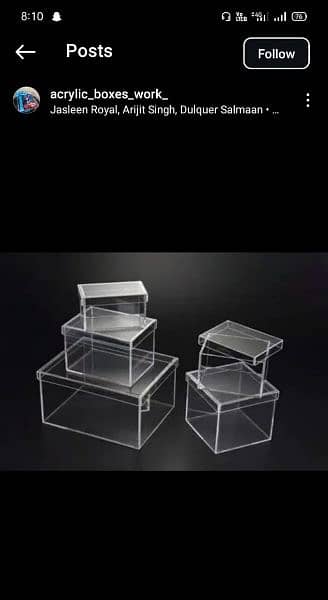 Acrylic boxes Costmize Sizes Available 7