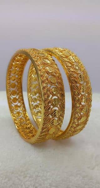 2 pcs gold plated Kara bangles 2