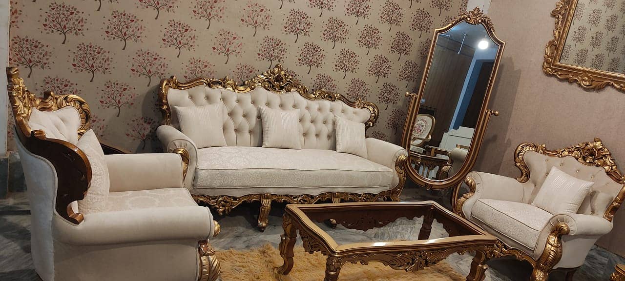 Wooden Sofa/ Sofa Set/Luxury Sofa Set/3 Seater sofa sets/Deewan Sofas 15