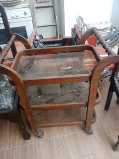 wooden trolley, good condition