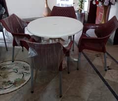 Lawn Table / Terrace Table with 04 New chairs for immediate sale