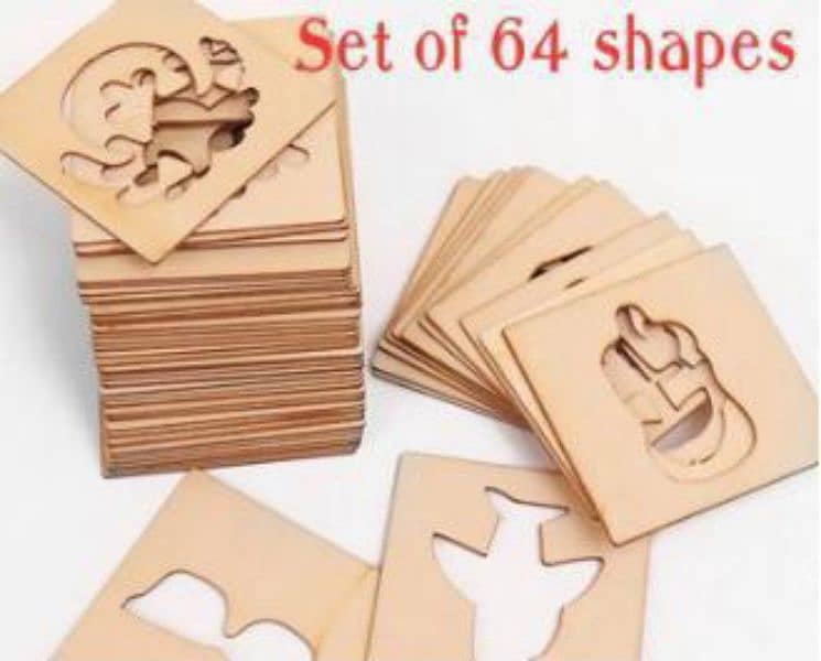 64 pcs wooden drawing boards 4