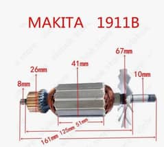 Armature Rotor for MAKITA 1911B | Electric Power Tool with Bearings