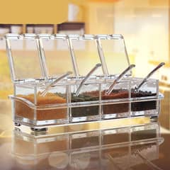 Crystal Seasoning Acrylic Box Pepper Salt Spice Rack . 0