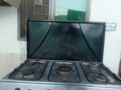 Cooking Range fully functional with 5 burners