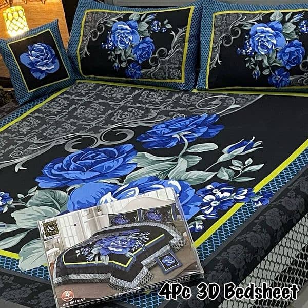 4pc 3D panel Bedsheets 03260317882 5