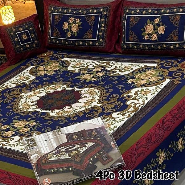 4pc 3D panel Bedsheets 03260317882 9