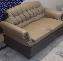6 seater leather sofa set