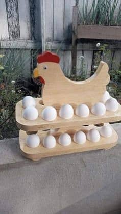 wooden egg holder stand