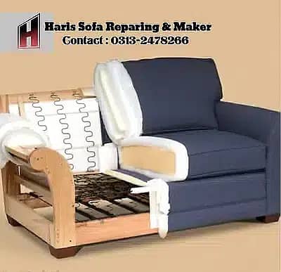 Repairing Sofa| Sofa Maker |Sofa Polish |Fabric Change Sale in karach 11