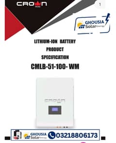 crown  Lithium Ion battery available with 5-year warranty