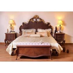 Bed / Bedroom Set / Wooden Bed / Pure Shesham Bed