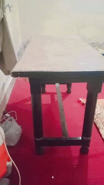 Table | Wooden table | Study table, Good Condition with strong legs 1