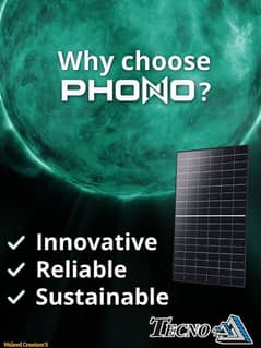 TECNO PHONO Solar Panels 550W and 580W, Trina, Jinko Longi