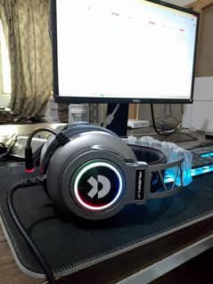 stereo headset gaming with base audio+RGB running lights 0