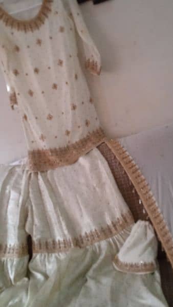 bridal white gharara dress 3