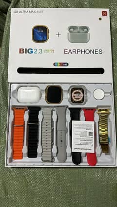 WS10 Ultra 2 Smart Watch 7 straps and 1 bluetooth wireless airpods