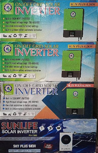 Sunlife Solar Inverter PV5500 4.2Kw Hybrid Bult In WiFi 0