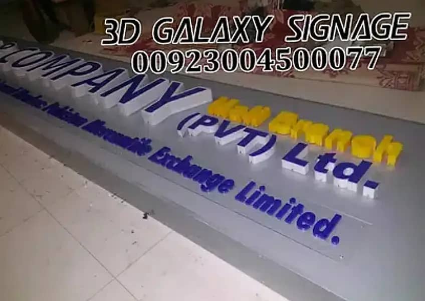 3D Signs / Neon Signs / Flex Printing 1