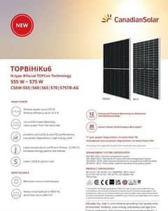 Canadian N Type Bifacial Topcon in Raiwind