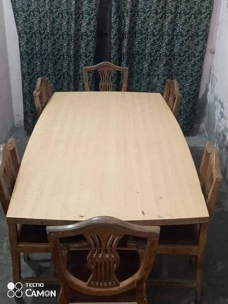 Luxury Dining Table along with 6 Chairs 0