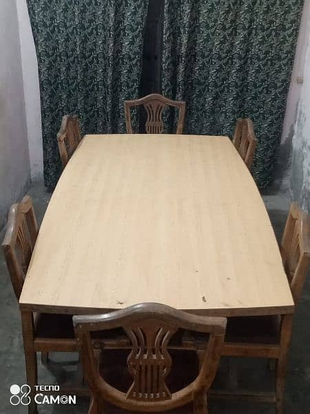 Luxury Dining Table along with 6 Chairs 2