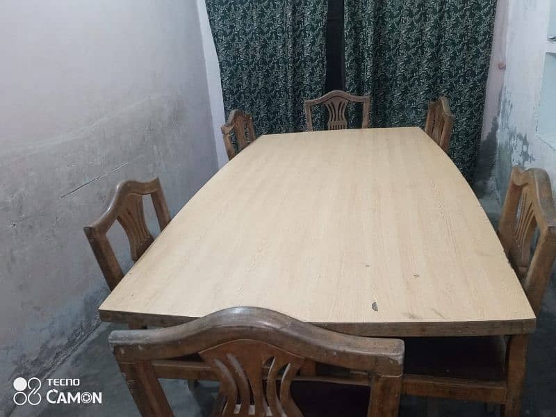 Luxury Dining Table along with 6 Chairs 8