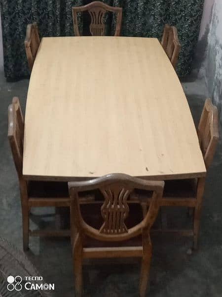 Luxury Dining Table along with 6 Chairs 11