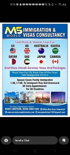 visit,work,study visa available and immigration services